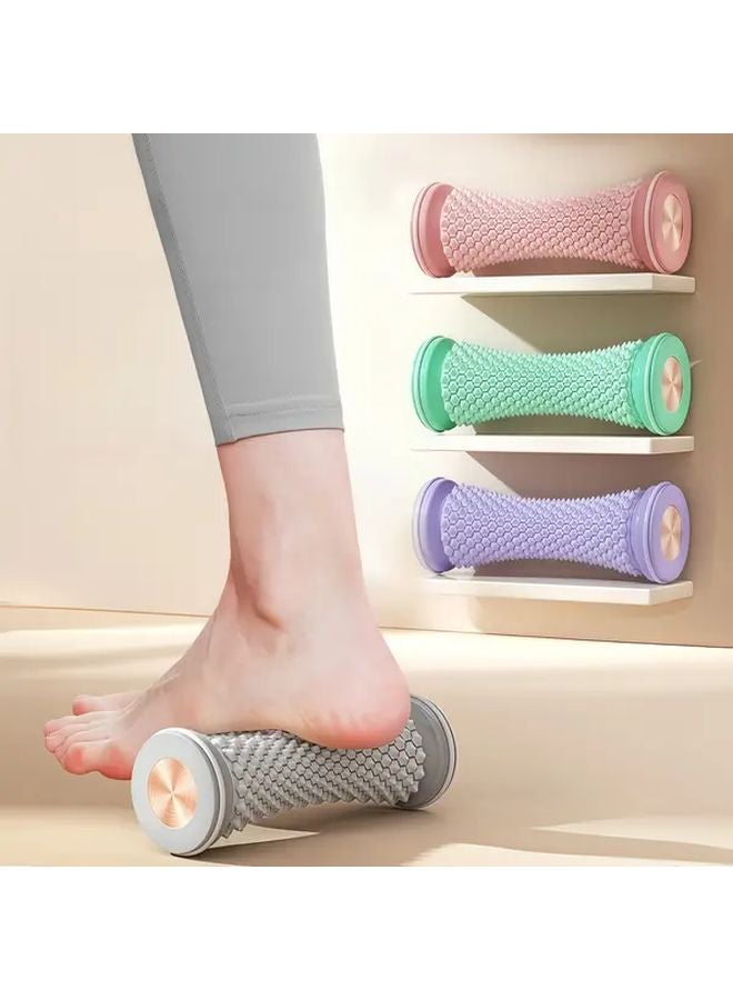 Green Foot Massager Roller 2pc TPE Acupressure Nodes Portable Reflexology Device - Image 2